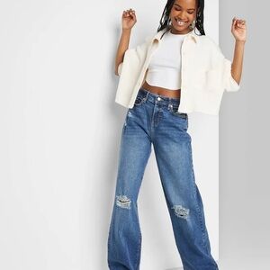 Target High-Rise Baggy Jeans | Size 6 | Distressed | 31.5” Inseam NWT